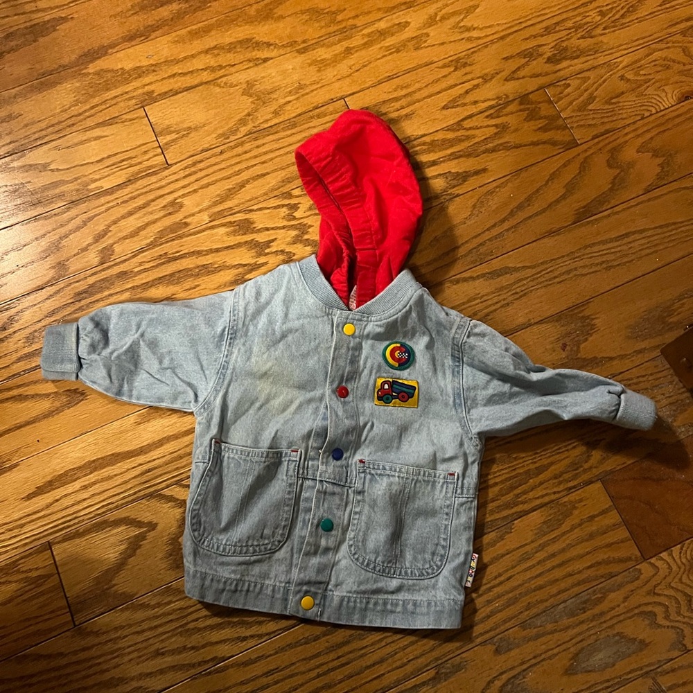Gymboree infant light weight jean jacket with detachable Hood